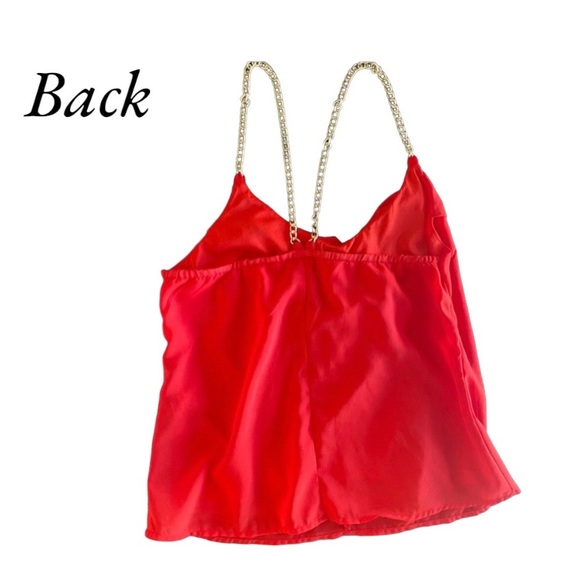 Red Blouse w/ Gold Chains - Picture 7 of 7